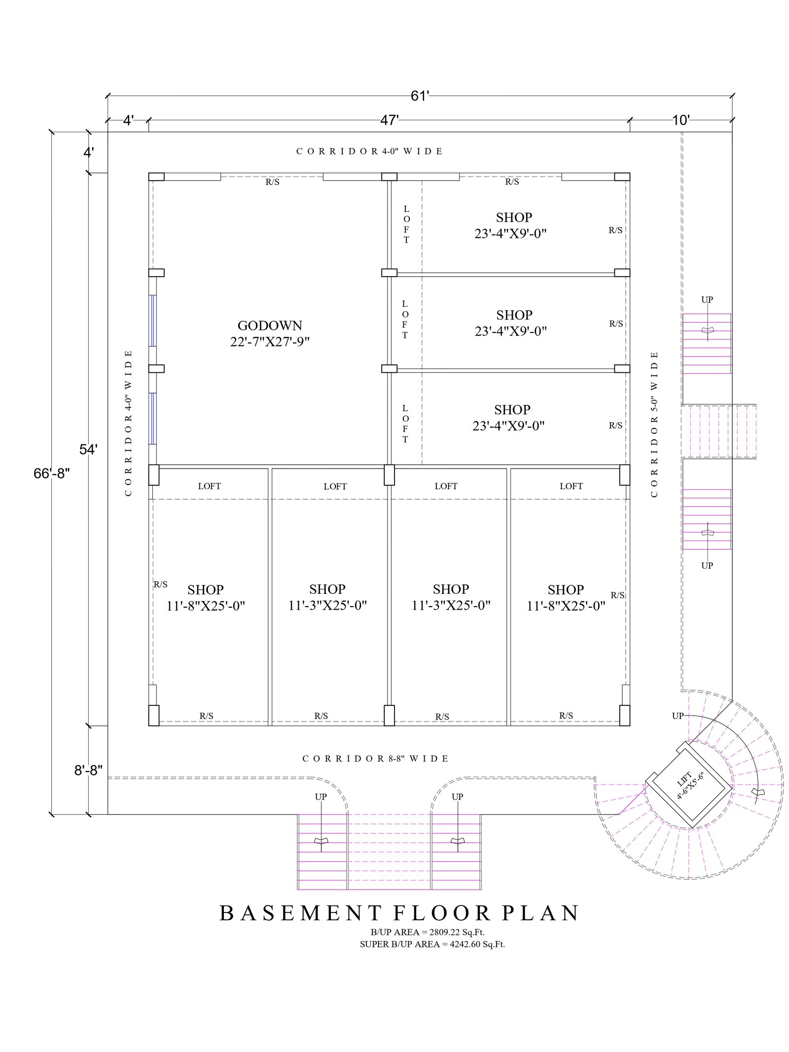 72x106-commercial-building-plans-basement-floor-2442