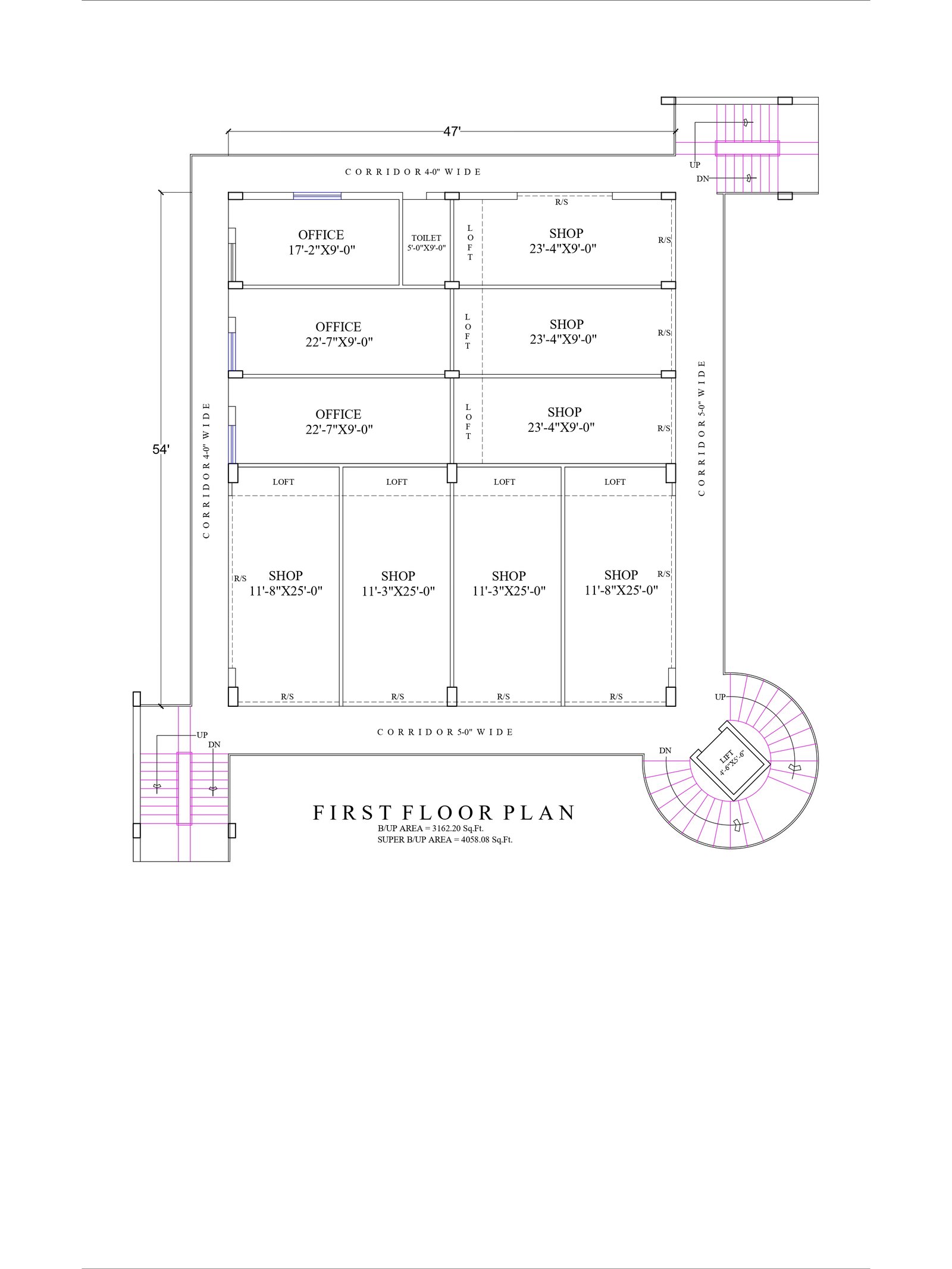 72x106-commercial-building-plans-first-floor-2442