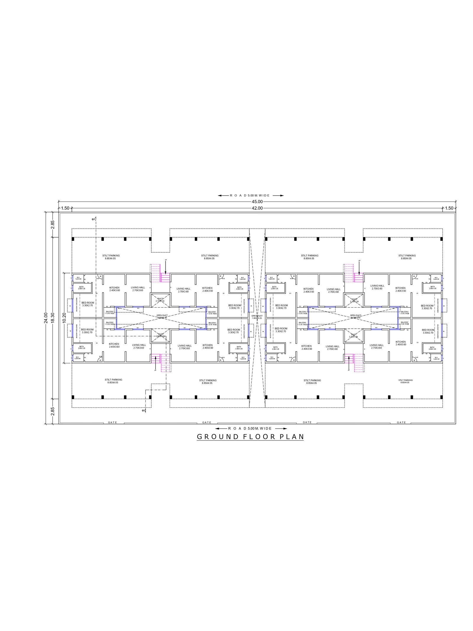 76x134 rental purpose house plans