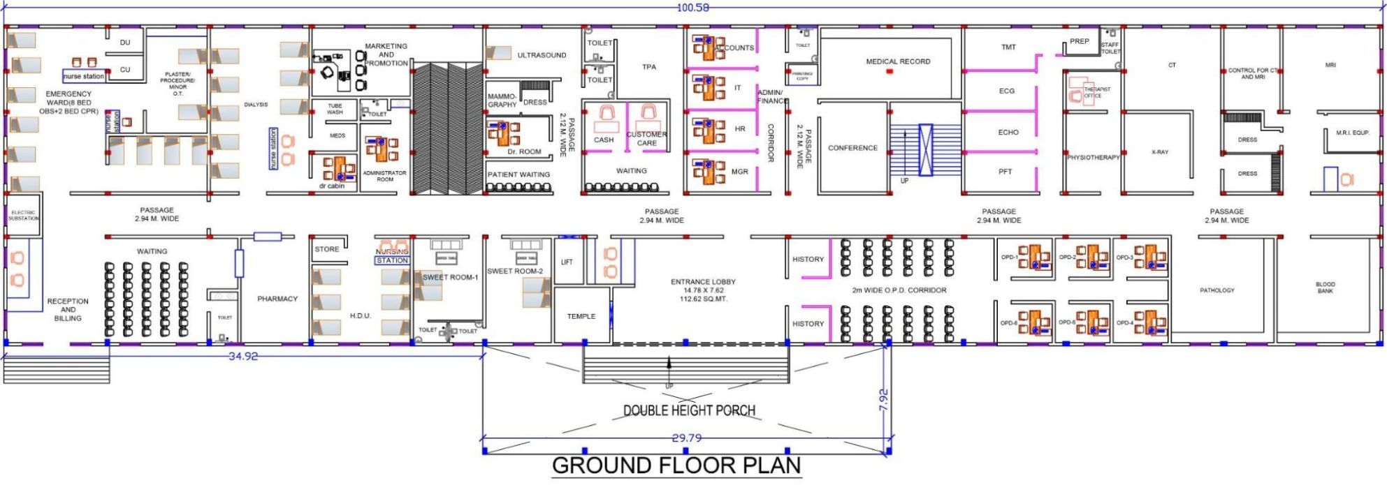 architecture-hospital-ground-plan