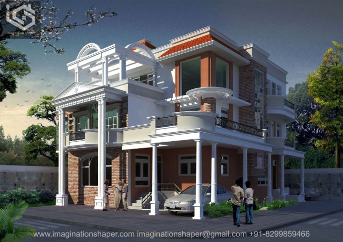 Duplex building elevation design