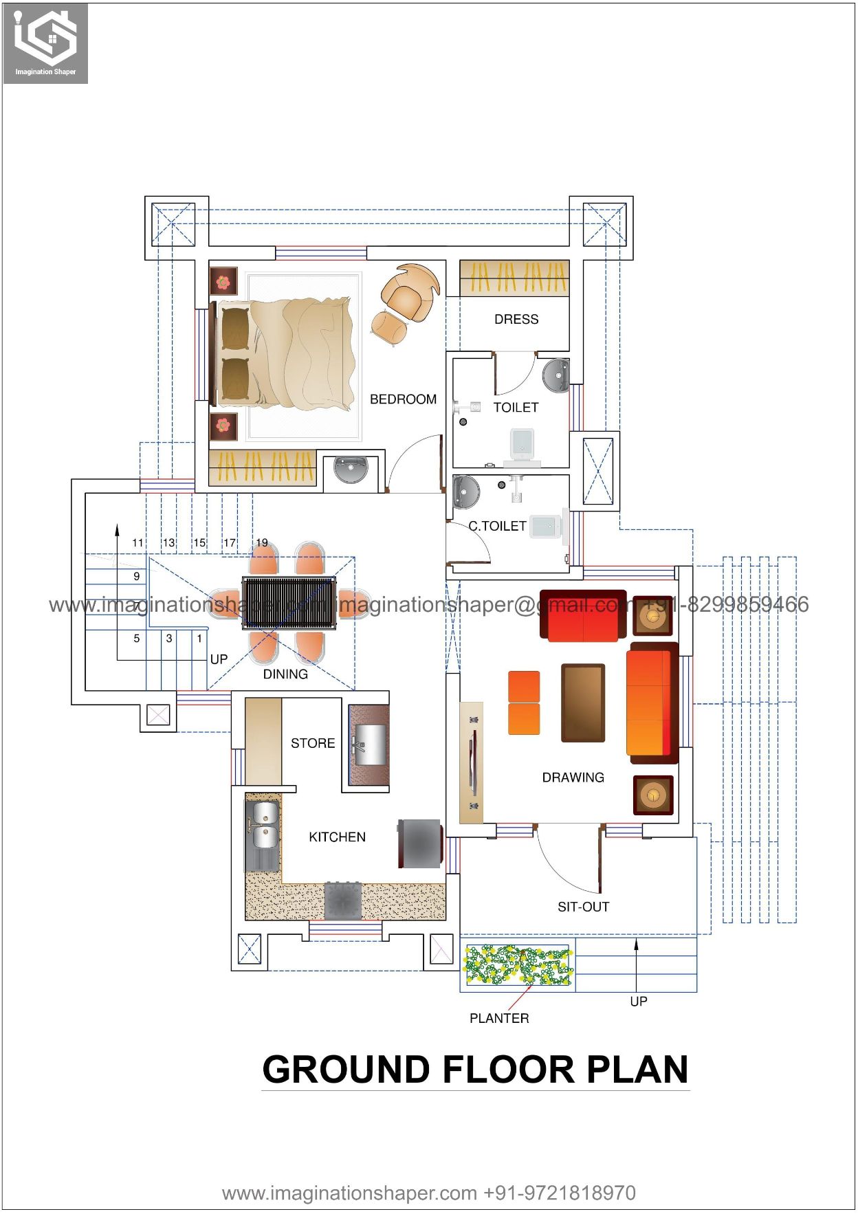 3 Bedroom Kerala House Plans