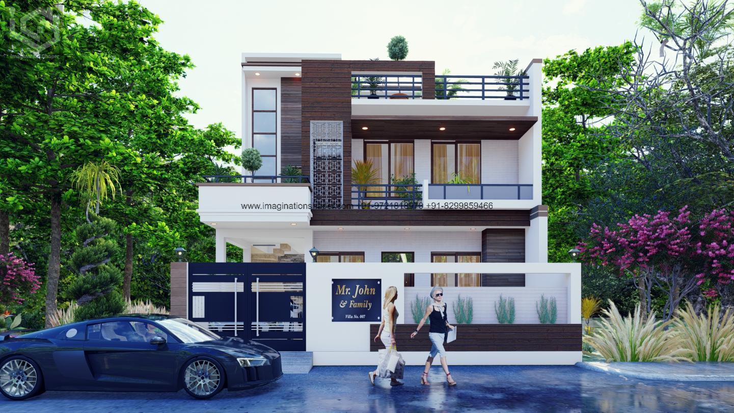 3bhk Modern duplex house design